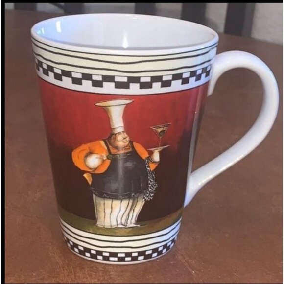 Set Of 3 Mes Amies Ceramic Mugs With Chic Cafè Design Black & White - Picture 8 of 14